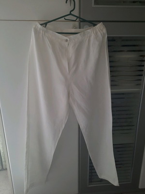Linen white pants new, size 52