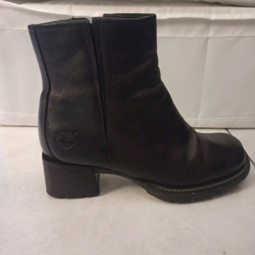 Timberland ankle boots used, brown leather, size 37