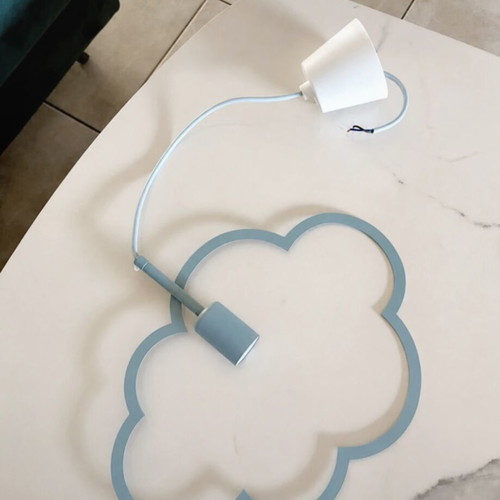 Children's ceiling light cloud shape blue, like new
