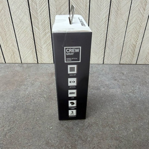 NGS Crew Gray Wired Optical Mouse new, 1200 DPI USB