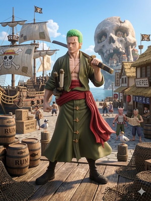 3D figure Roronoa Zoro "Pirate Hunter" used