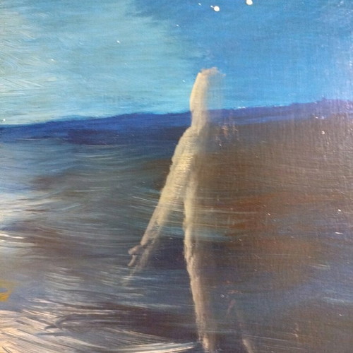 Cain and Abel painting on wood by Ch. Koiliaris like new