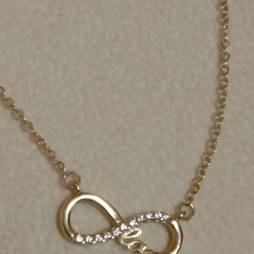 Gold Necklace 9K (375) with Cross and Infinity, like new