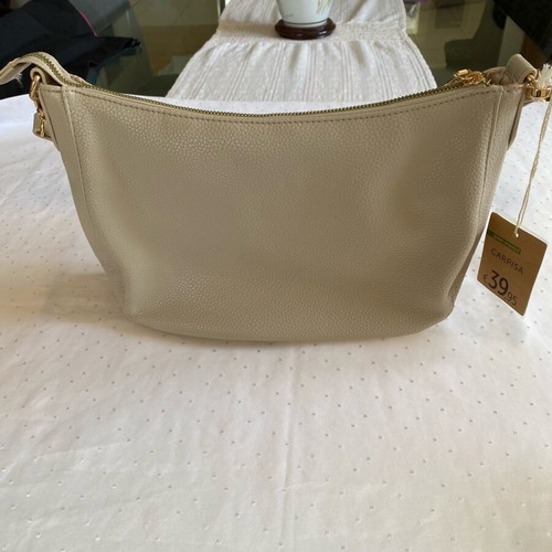 Carpisa Shoulder Bag New Beige Leatherette With Detachable Handle
