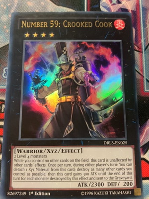 Number 59 Crooked Cook Yu-Gi-Oh! card like new