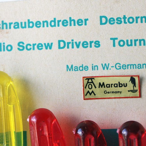 Marabu Vintage 80's Radio Screwdrivers set of 12 new