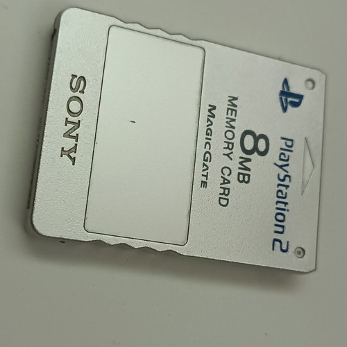 PlayStation 2 (PS2) memory card silver like new