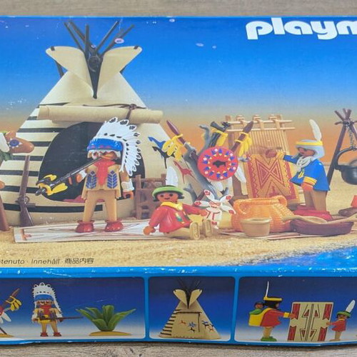 Playmobil Western 3733 Indian Village set used with box
