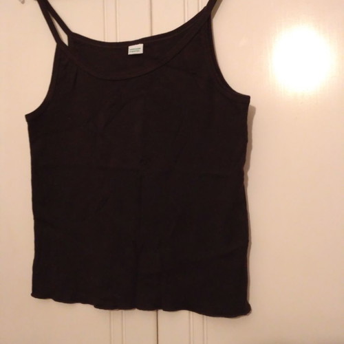 Benetton tank top cotton t-shirt used, brown, size M