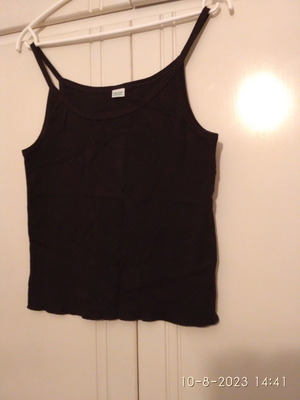 Benetton tank top cotton t-shirt used, brown, size M
