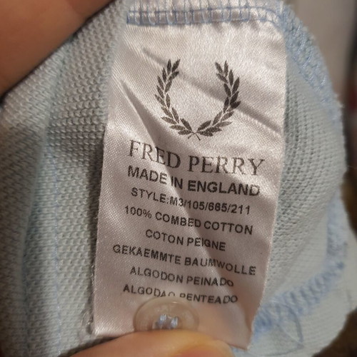 Fred Perry Polo Shirt like new, light blue, cotton, XS