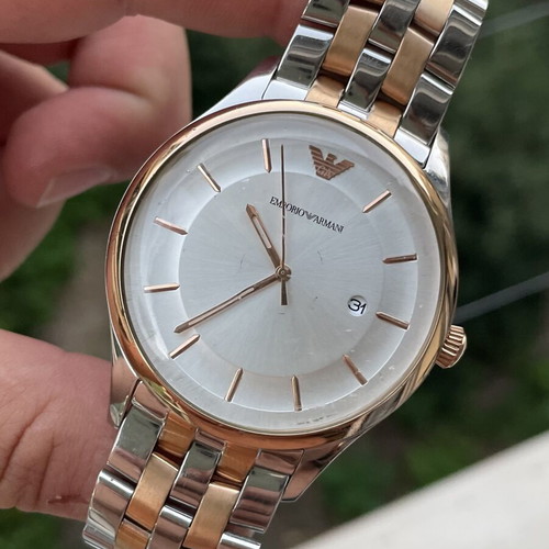 Emporio Armani Rose Gold watch, stainless steel, 43mm