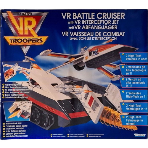 Kenner Saban's VR Troopers VR Battle Cruiser & VR Interceptor Jet new sealed box