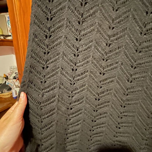 Knitted dress black like new with lining