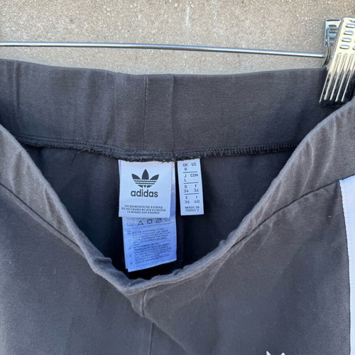 Adidas leggings used, size S, black with white stripes