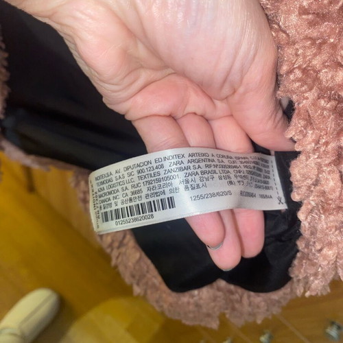 Teddy coat Zara used, rotten apple color, size S