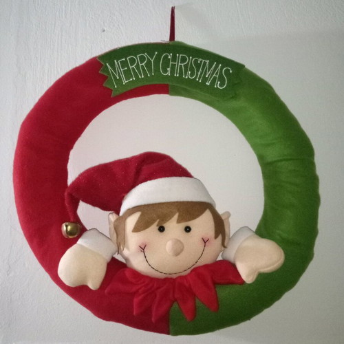 Christmas wreath with elf decoration new, 50 cm diameter