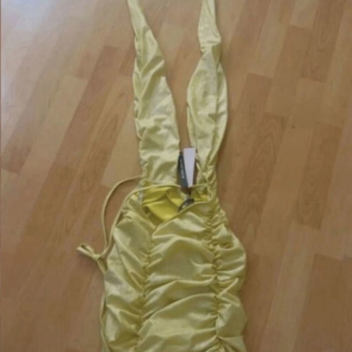Bubblegun yellow mini dress, new with tags