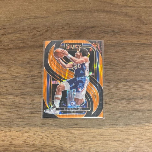 2024-25 Panini Select Basketball Jared McCain Orange Flash Prizm Rookie Card like new