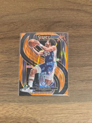 Картичка Rookie Jared McCain Orange Flash Prizm 2024-25 Panini Select