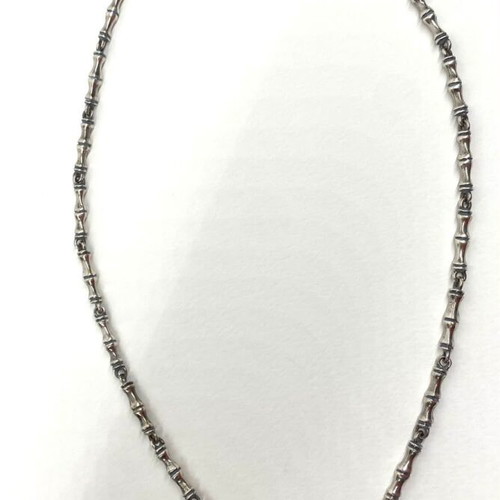 Handmade silver necklace 925 with natural black obsidian, new