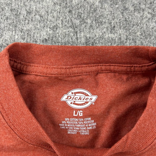 Dickies T-shirt Large with pocket, orange, streetwear workwear