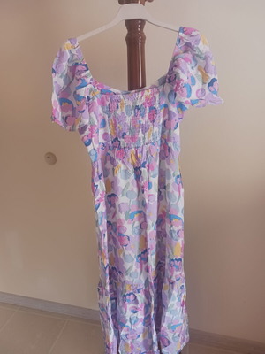Summer dress, long, multicolor