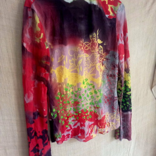 Creola 90s y2k blouse colorful, like new, size 42