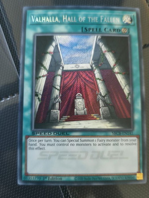 Valhalla, Hall of the Fallen Speed Duel 1st Edition Spell Card like new