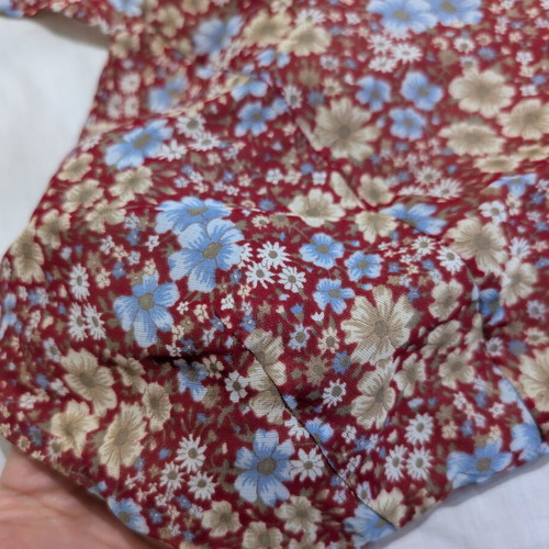 Vintage 90s floral red dress with lace and straps, like new