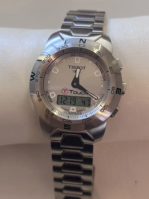 Tissot Touch wristwatch like new, titanium, black