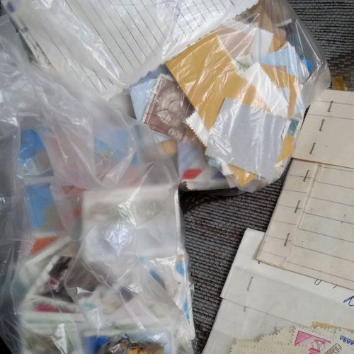 Stamps like new, collectible with two albums in storage box