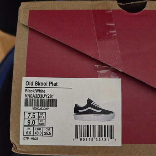 Vans Old Skill Platform Shoes used, size 40, 25.5 cm