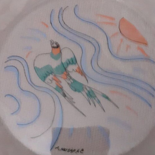 Collectible plates with Mytaras paintings, set of 4, like new