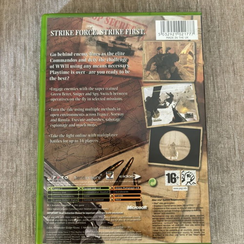 Commandos Strike Force Xbox Original English Complete used