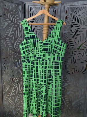 Ibis Prêt-à-Porter Midi Dress with Geometric Print like new, size L