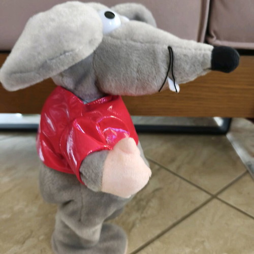Tikis Mouse Plush like new, red for 3+ years old