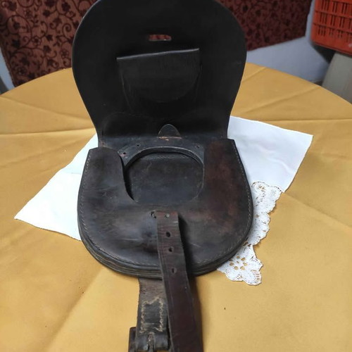 Leather Horseshoe Holder World War II used, Greek Army cavalry