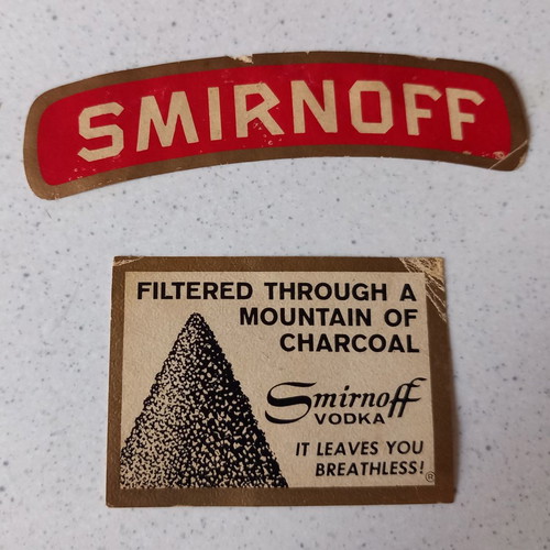 Vodka Pierre Smirnoff labels used, set of 3 pieces