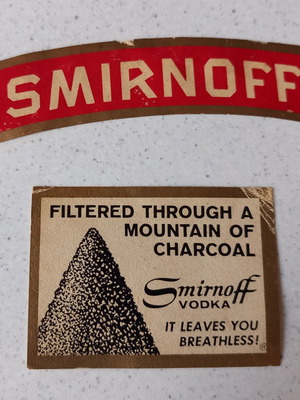 Vodka Pierre Smirnoff labels used, set of 3 pieces