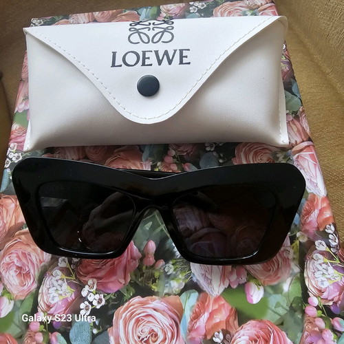 Loewe sunglasses black modern butterfly like new