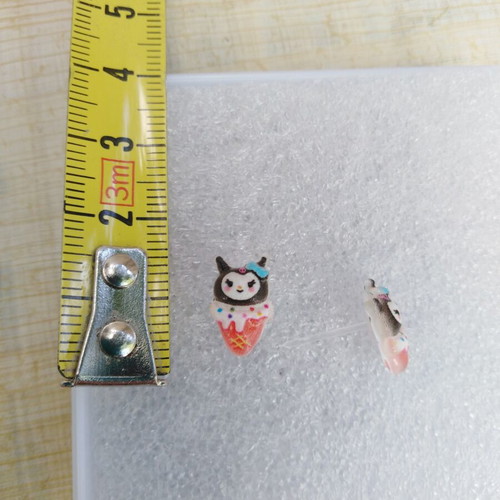 Earrings 2 pairs hypoallergenic with lollipop and Kuromi