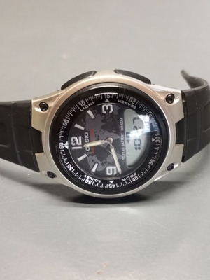 Casio AW-80 men's wristwatch used with broken strap