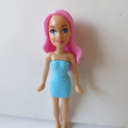 Barbie Travel Series Blue miniature used, figure only