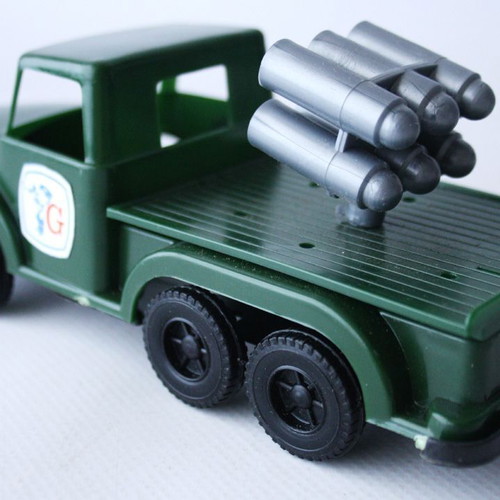Vintage 70's Greek military rocket launcher truck 17cm Grecostyl new