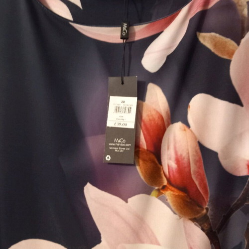 Floral dress M&Co new, size 48