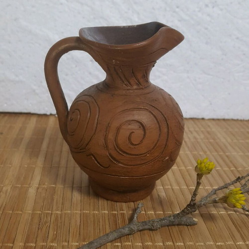 Vintage ceramic vase used, Italian from the 80s