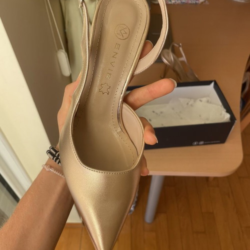 Envie pink gold high heels, size 38, 10 cm