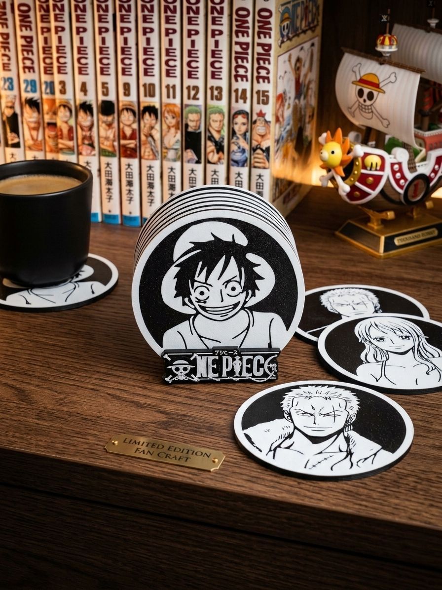One Piece 3D printed coaster set with… - € 17,00 - Vendora.cy