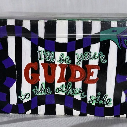 Hand-painted BeetleJuice cup with spoon custom made